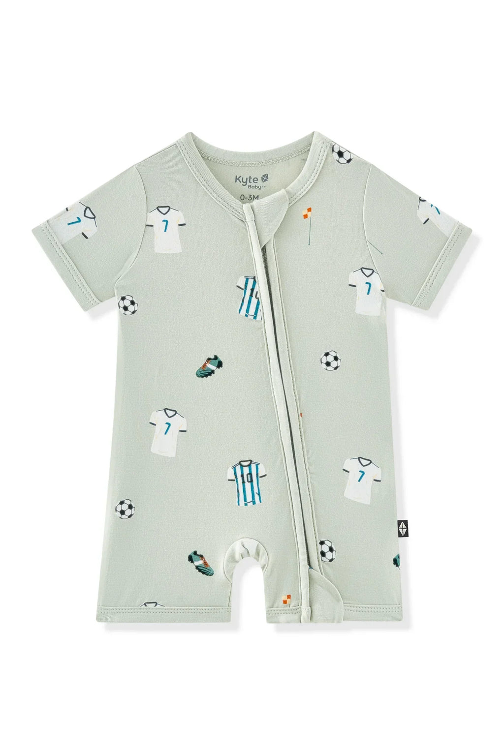 Zipper Shortall Romper in Soccer