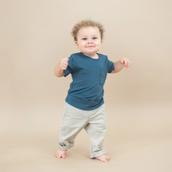 Toddler Crew Neck Tee in Atlantic