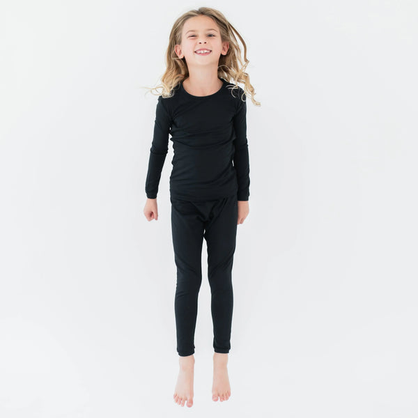 Long Sleeve Pajamas in Midnight