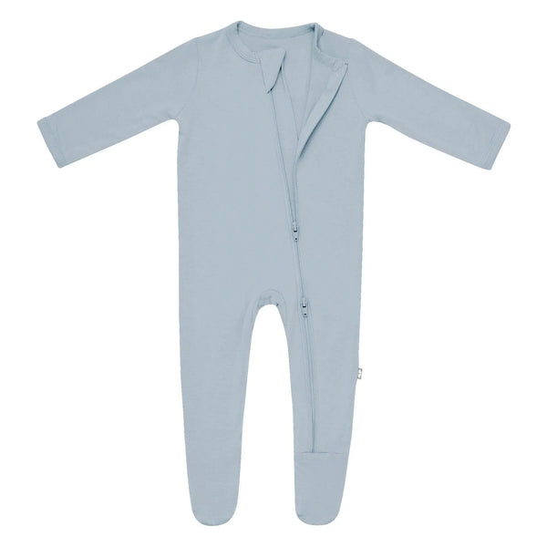 Zippered Footie in Fog