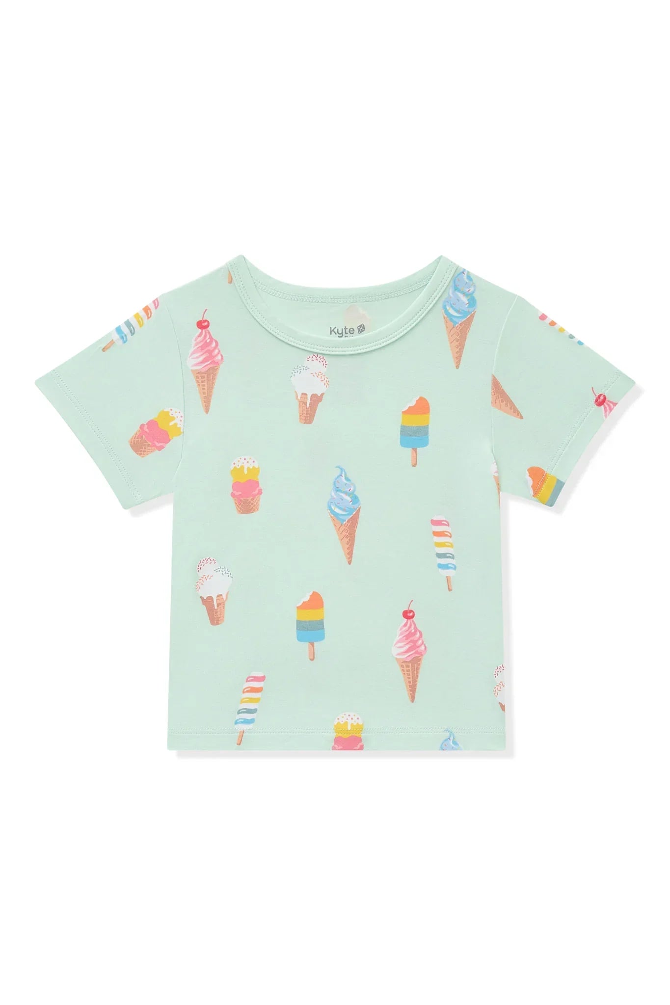 Toddler Basic Tee in Mint Ice Cream Secondary image
