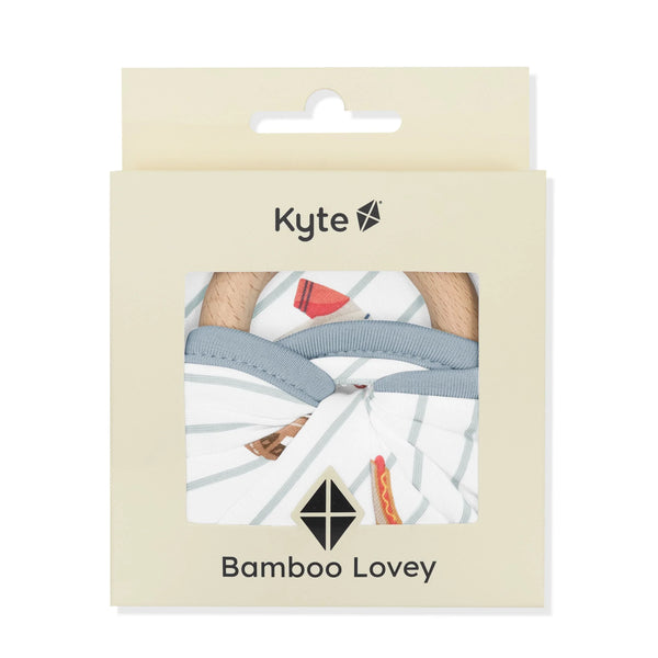 Lovey in Home Run with Removable Wooden Teething Ring