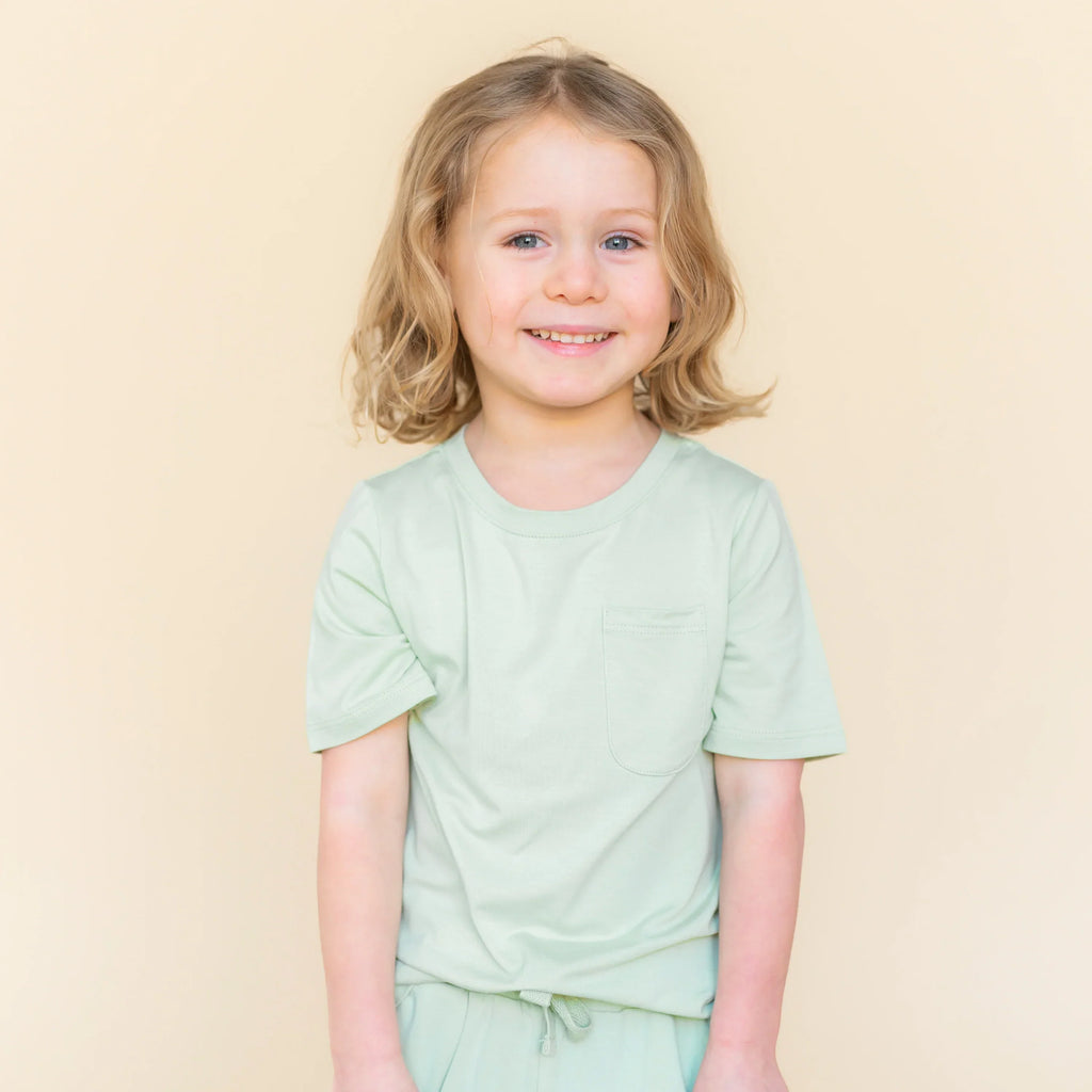 Toddler Crew Neck Tee in Basil