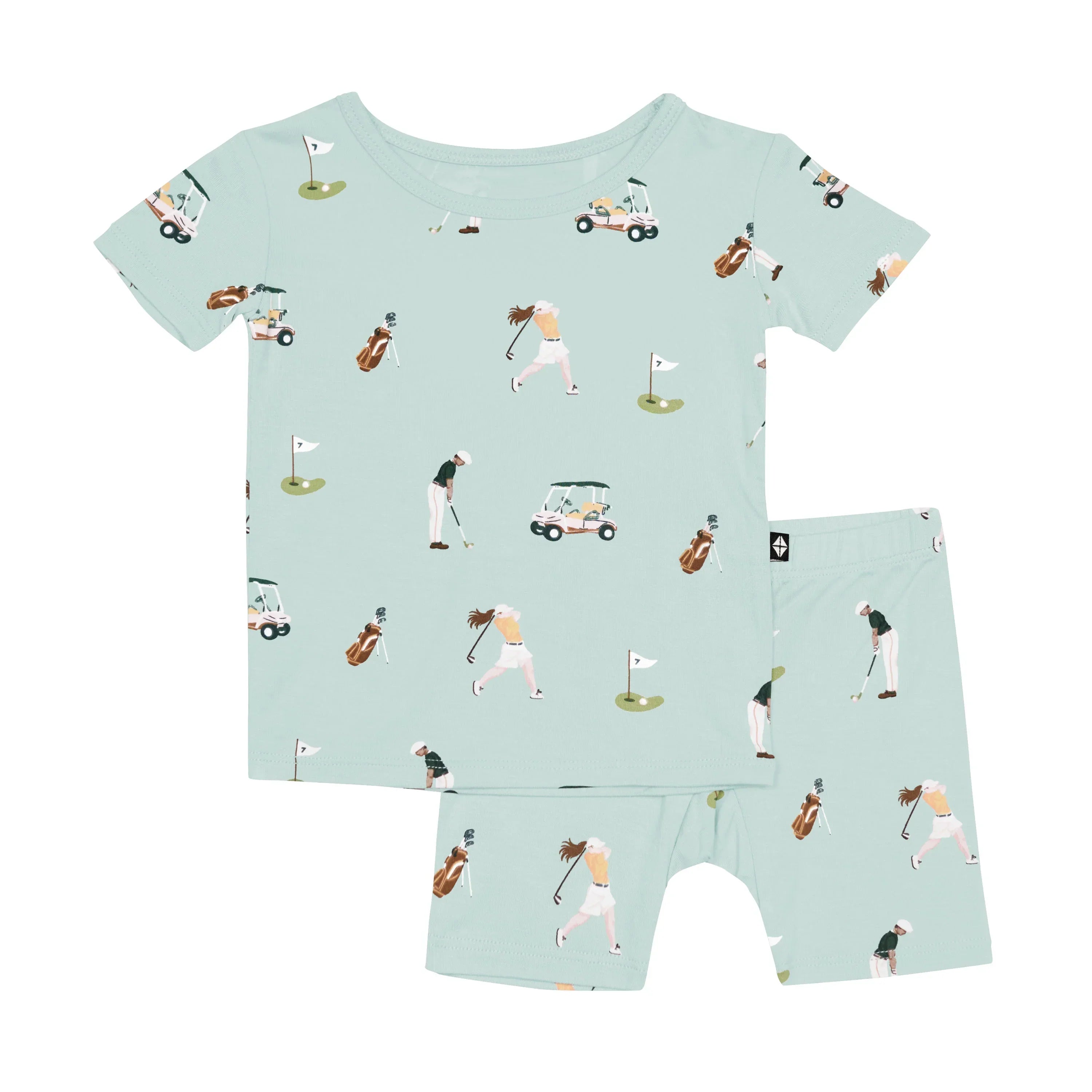 Short Sleeve Pajamas in Golf Secondary image