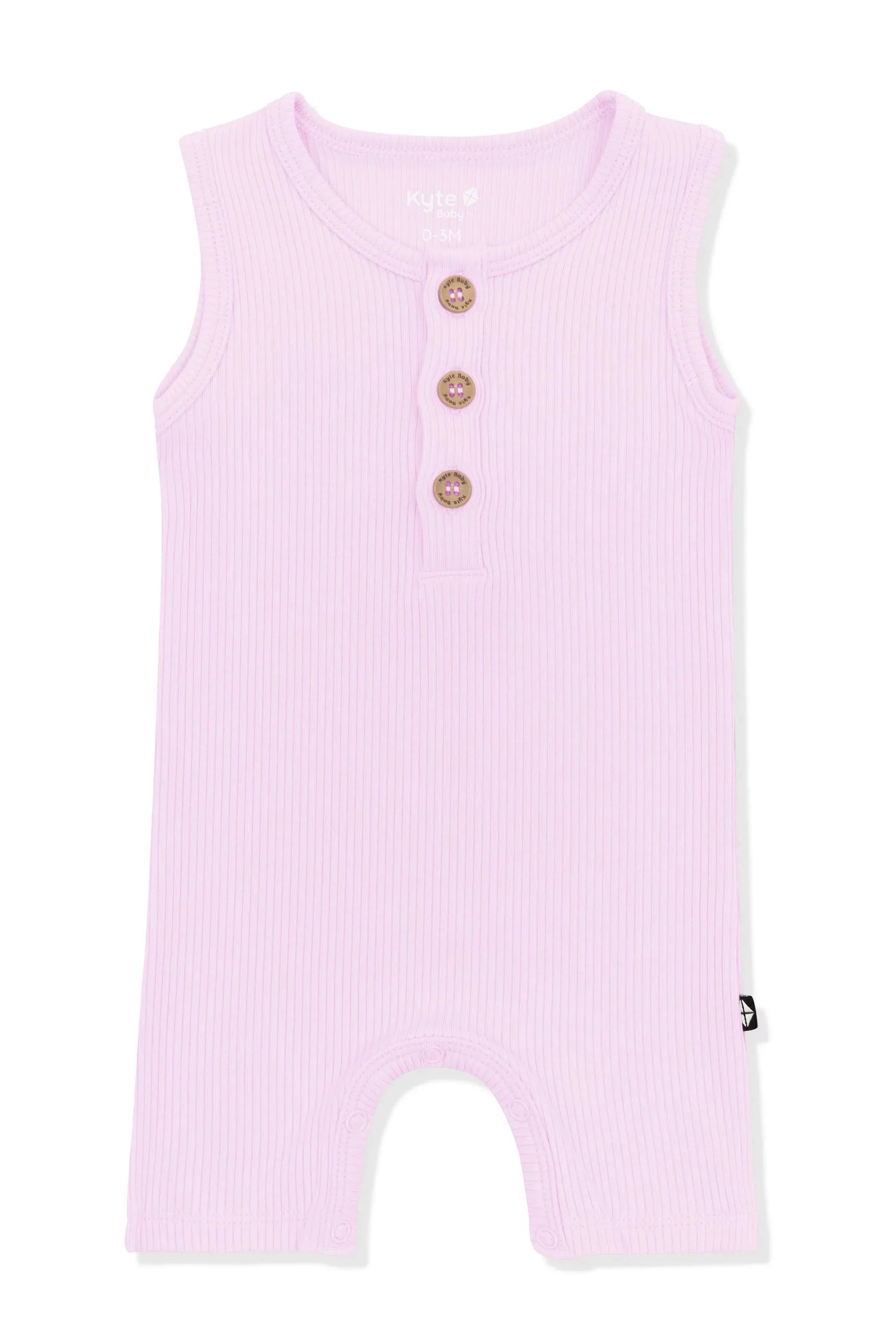 Ribbed Sleeveless Shortall in Thistle Secondary image