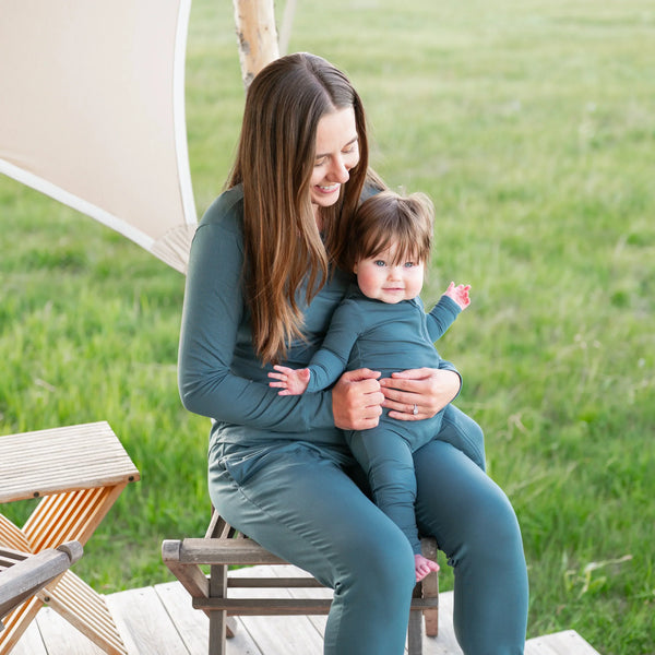 Zippered Romper in Atlantic
