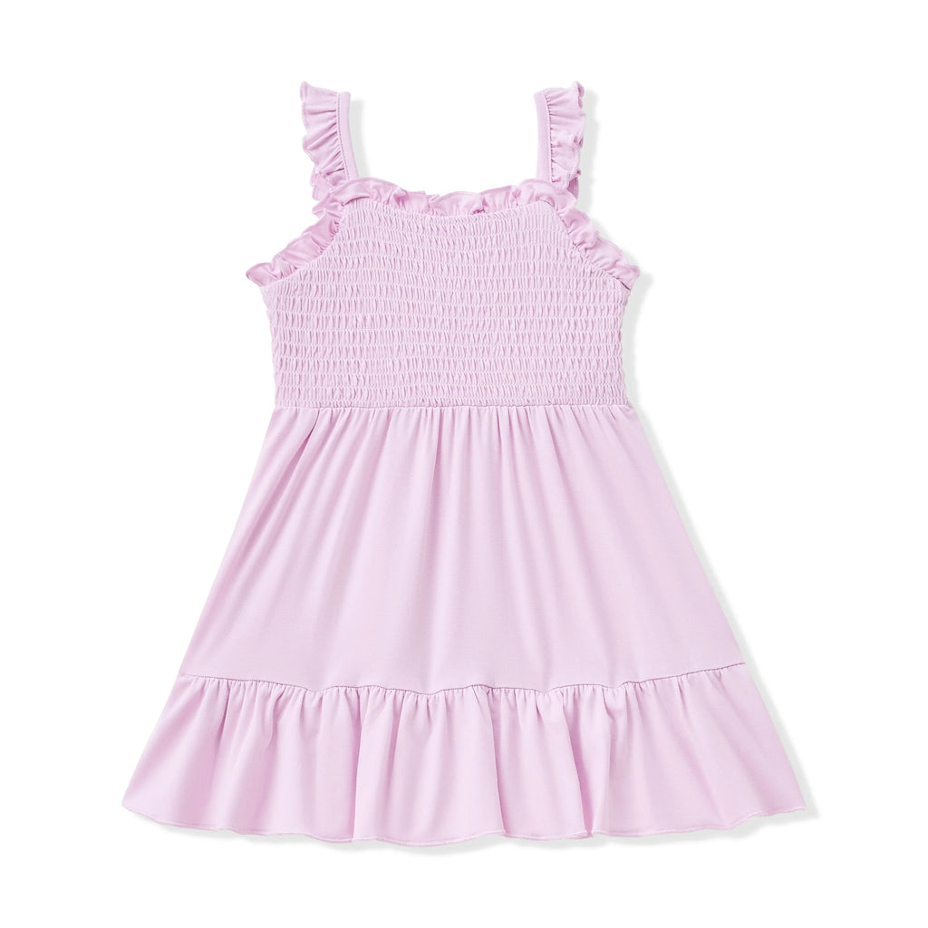 Smocked Dress in Thistle