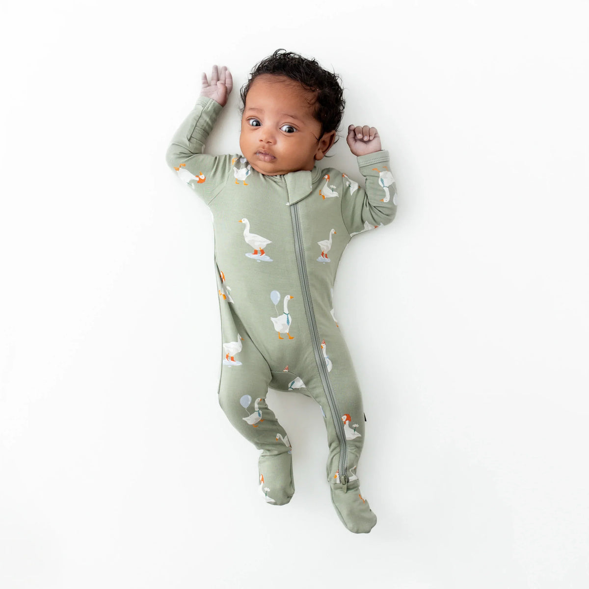 Zippered Footie in Silly Goose Main image