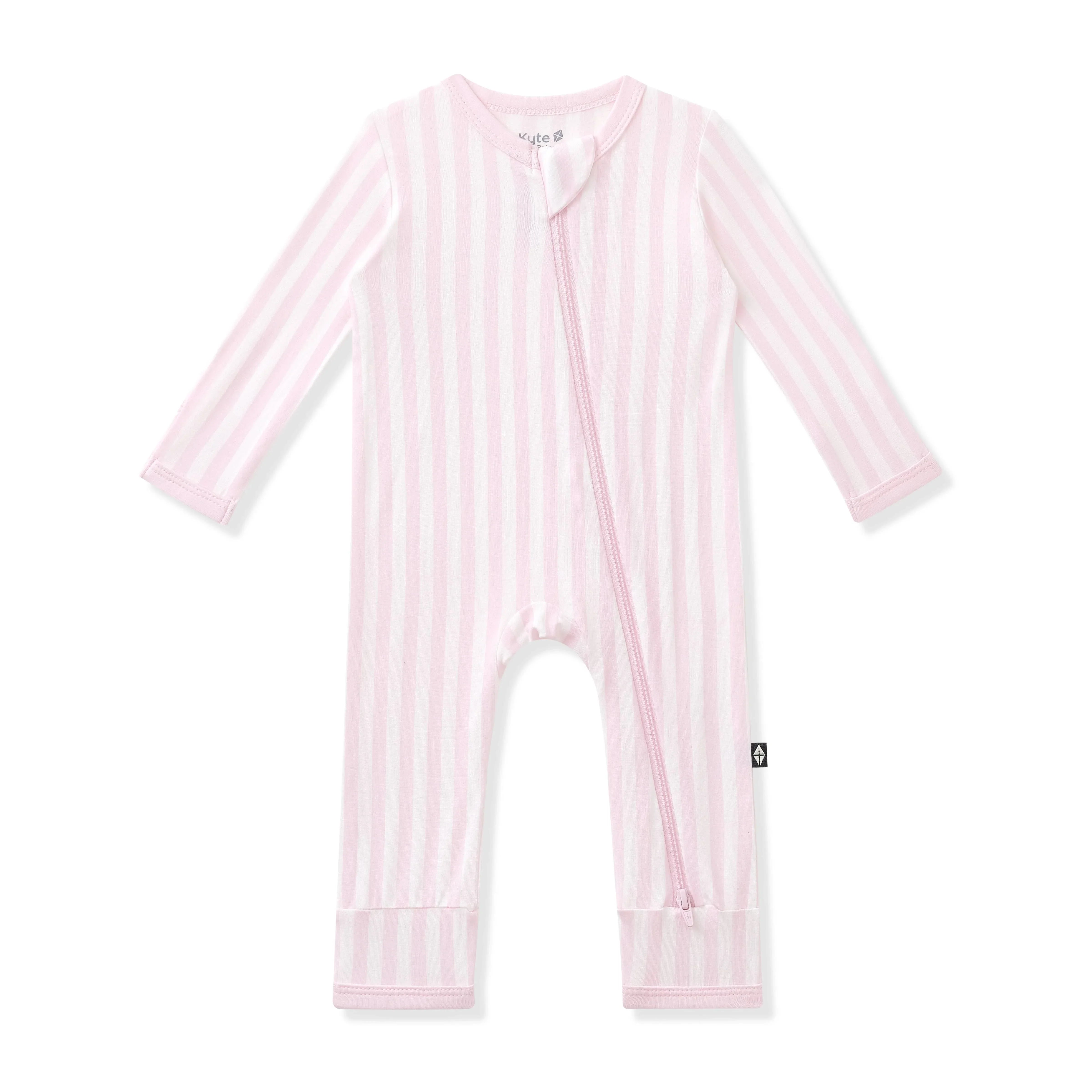 Zippered Romper in Small Sakura Stripe Secondary image