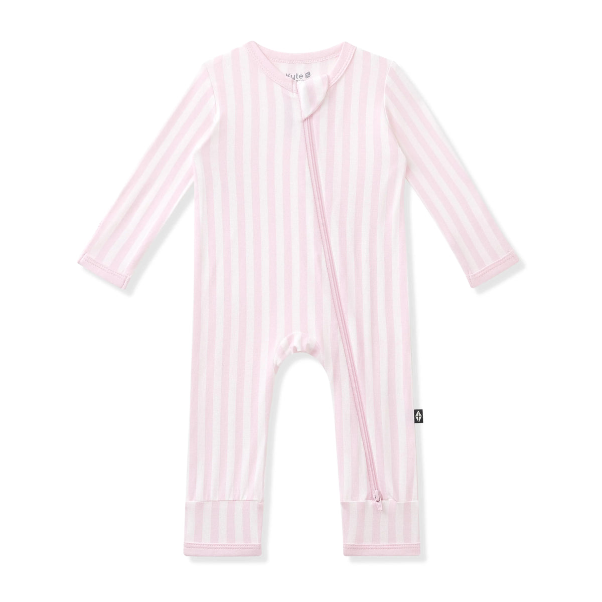 Zippered Romper in Small Sakura Stripe