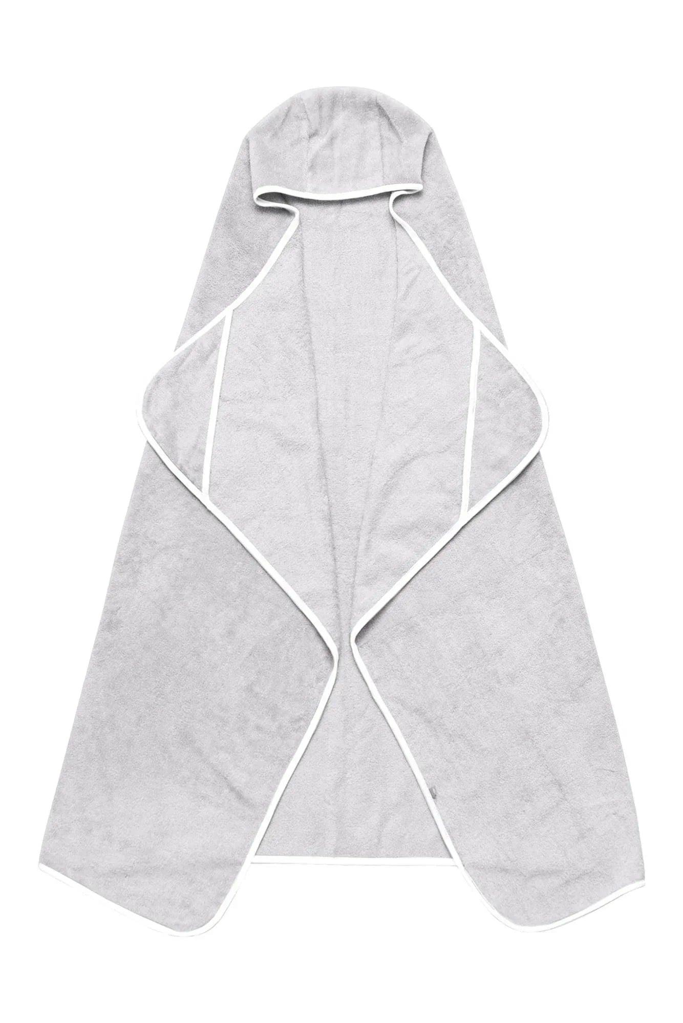 Toddler Hooded Bath Towel in Storm with Cloud Trim Secondary image