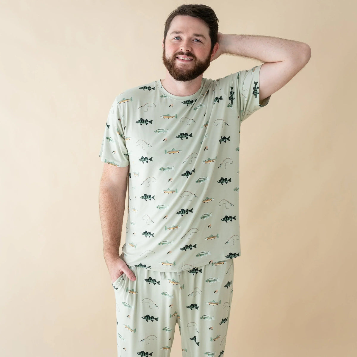 Men's Crew Neck Tee in Fishing Main image