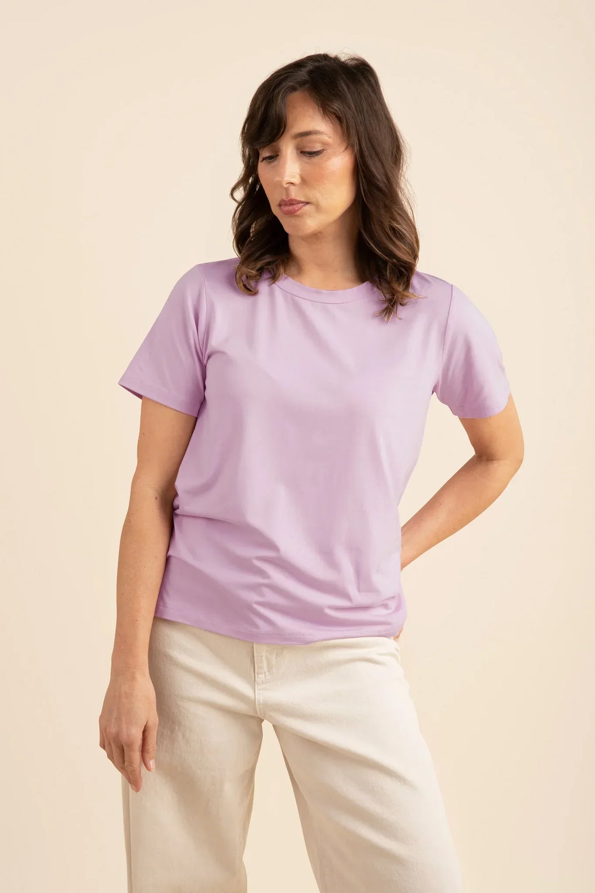 Women's Crew Neck Tee in Thistle Main image