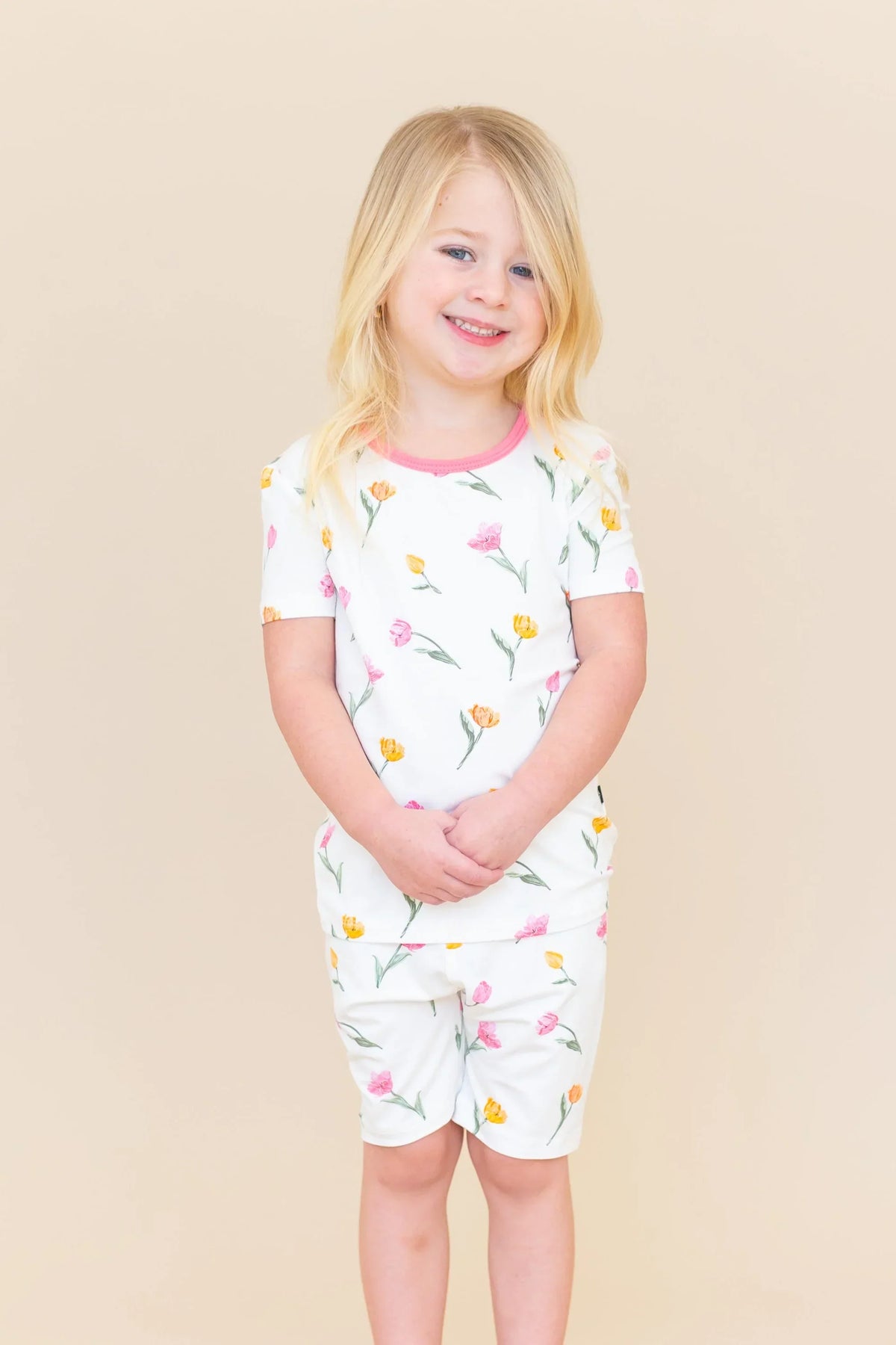 Short Sleeve Pajamas in Tulip Main image