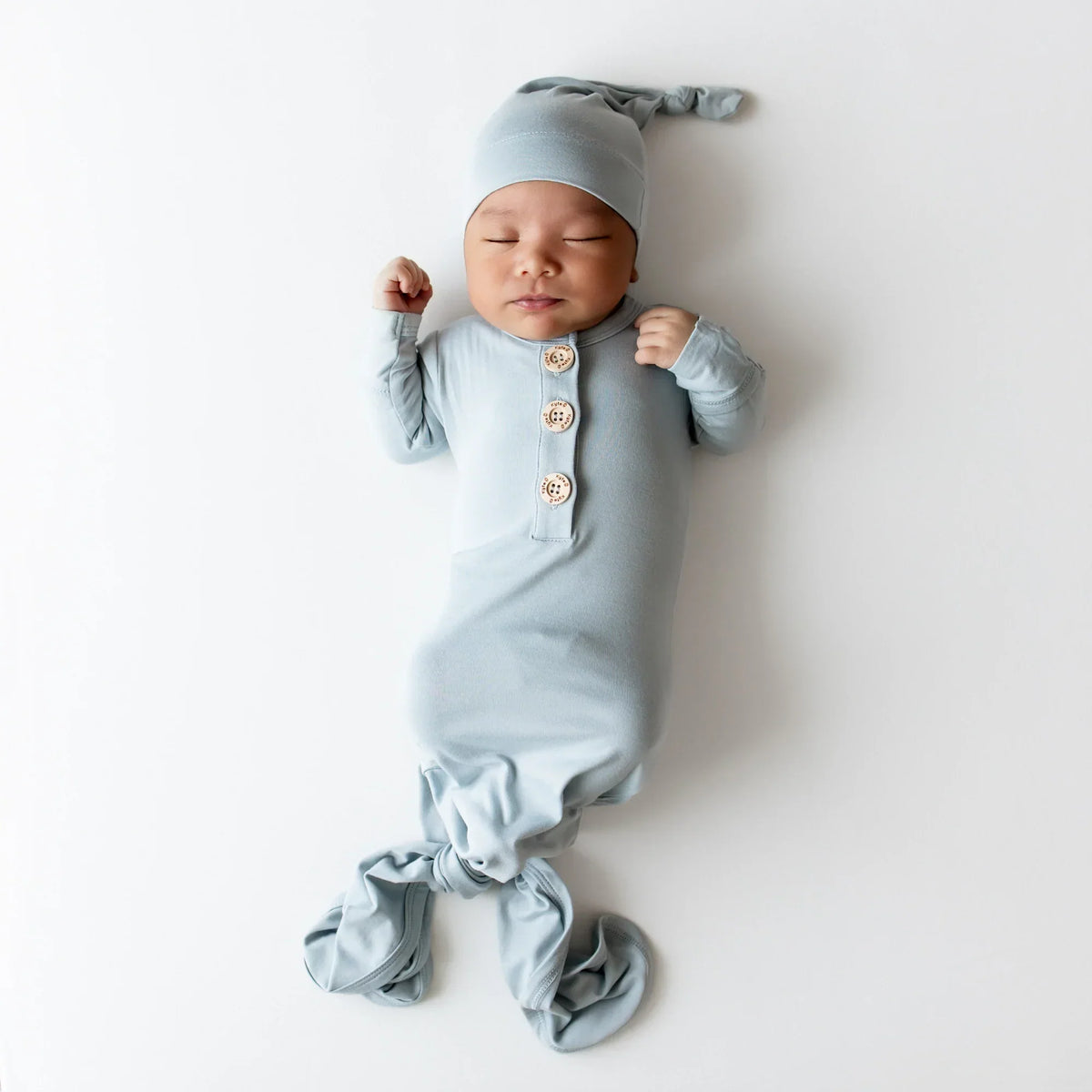 Knotted Gown with Hat Set in Fog Main image