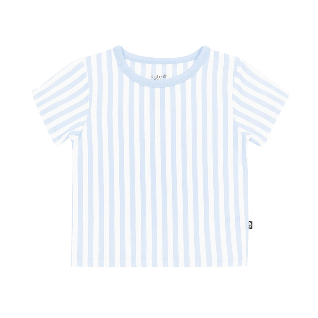 Toddler Basic Tee in Small Mist Stripe