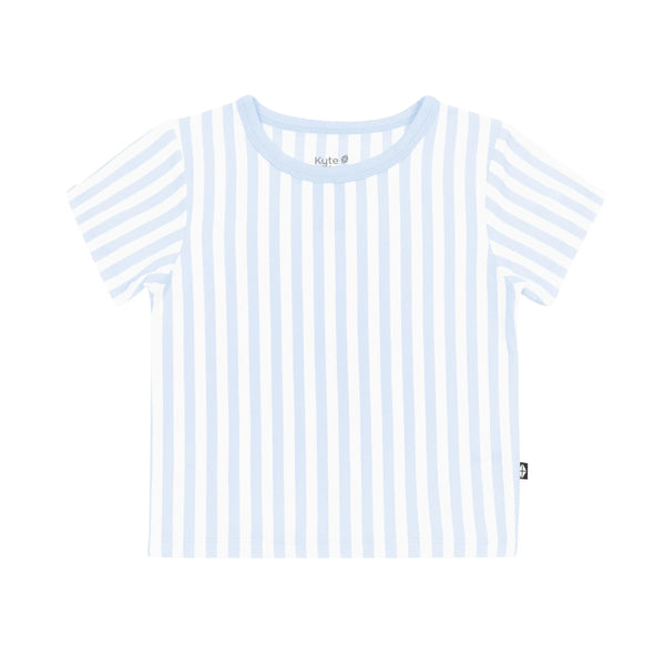 Toddler Basic Tee in Small Mist Stripe