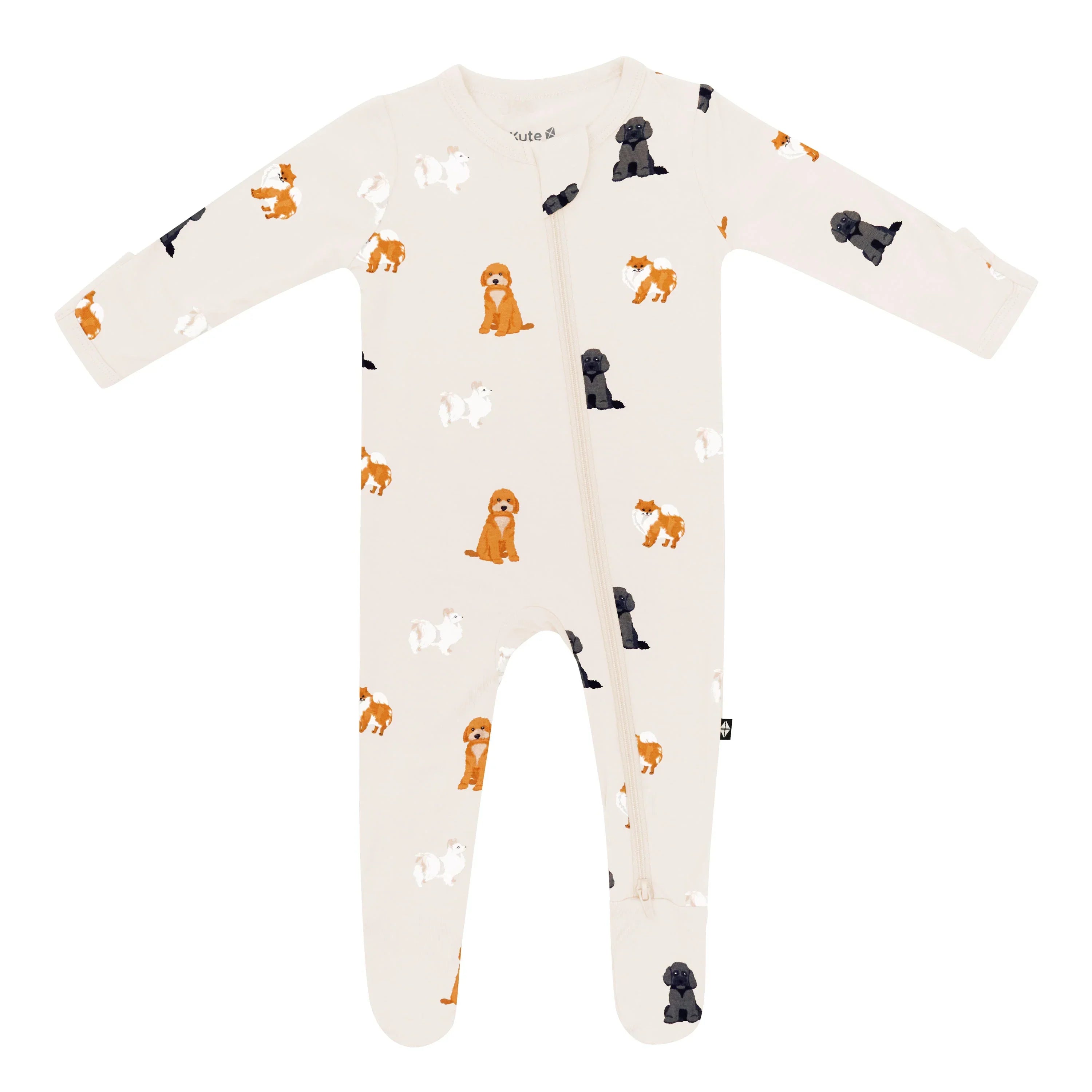Zippered Footie in Fluffy Dog Secondary image