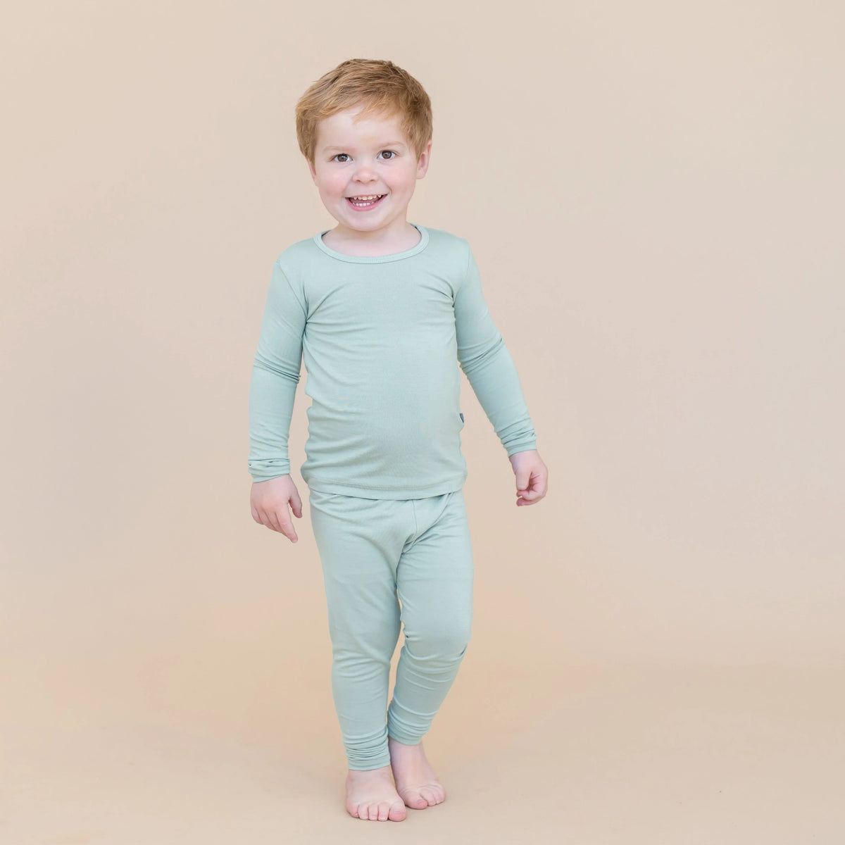 Long Sleeve Pajamas in Sage Main image