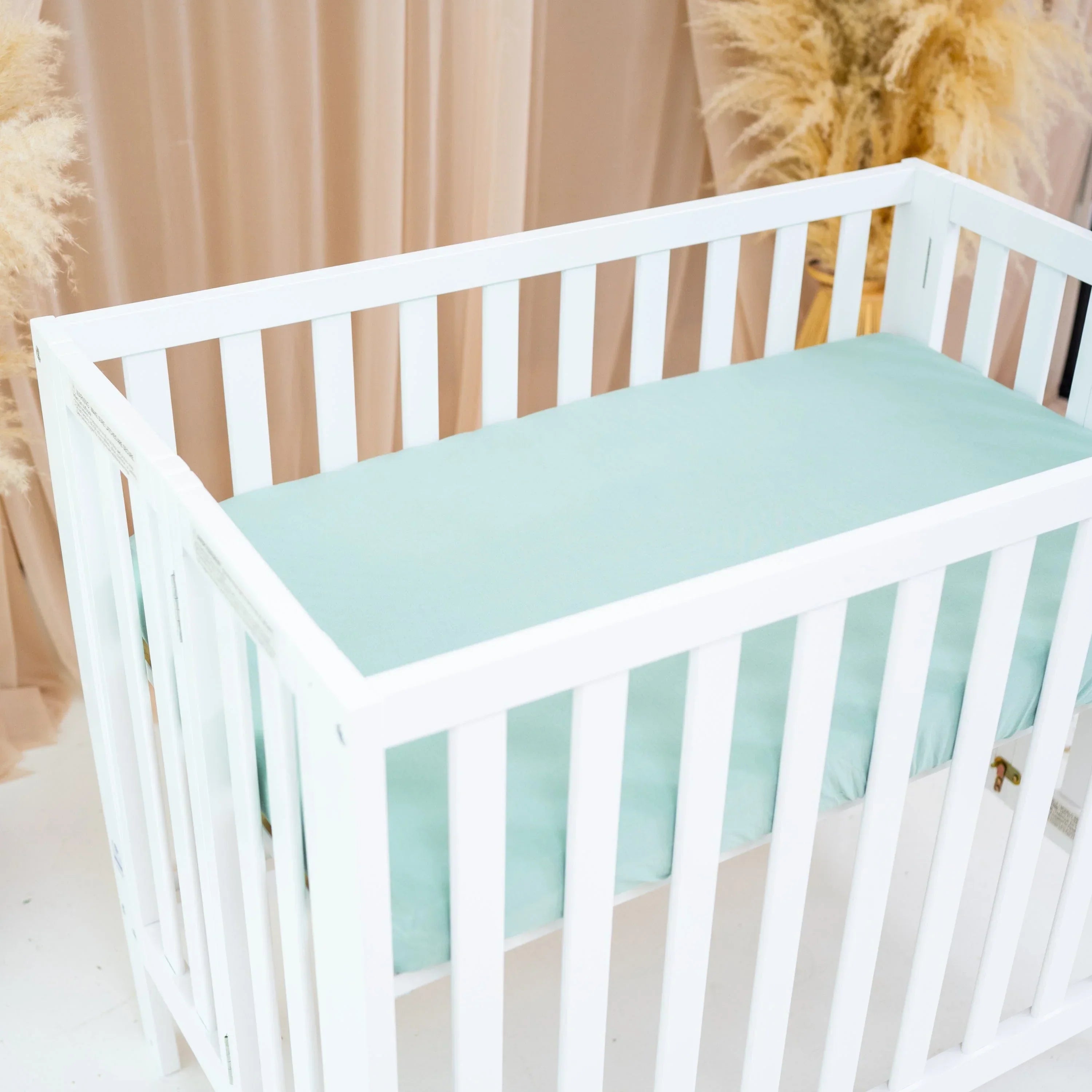 Mini Crib Sheet in Sage Secondary image