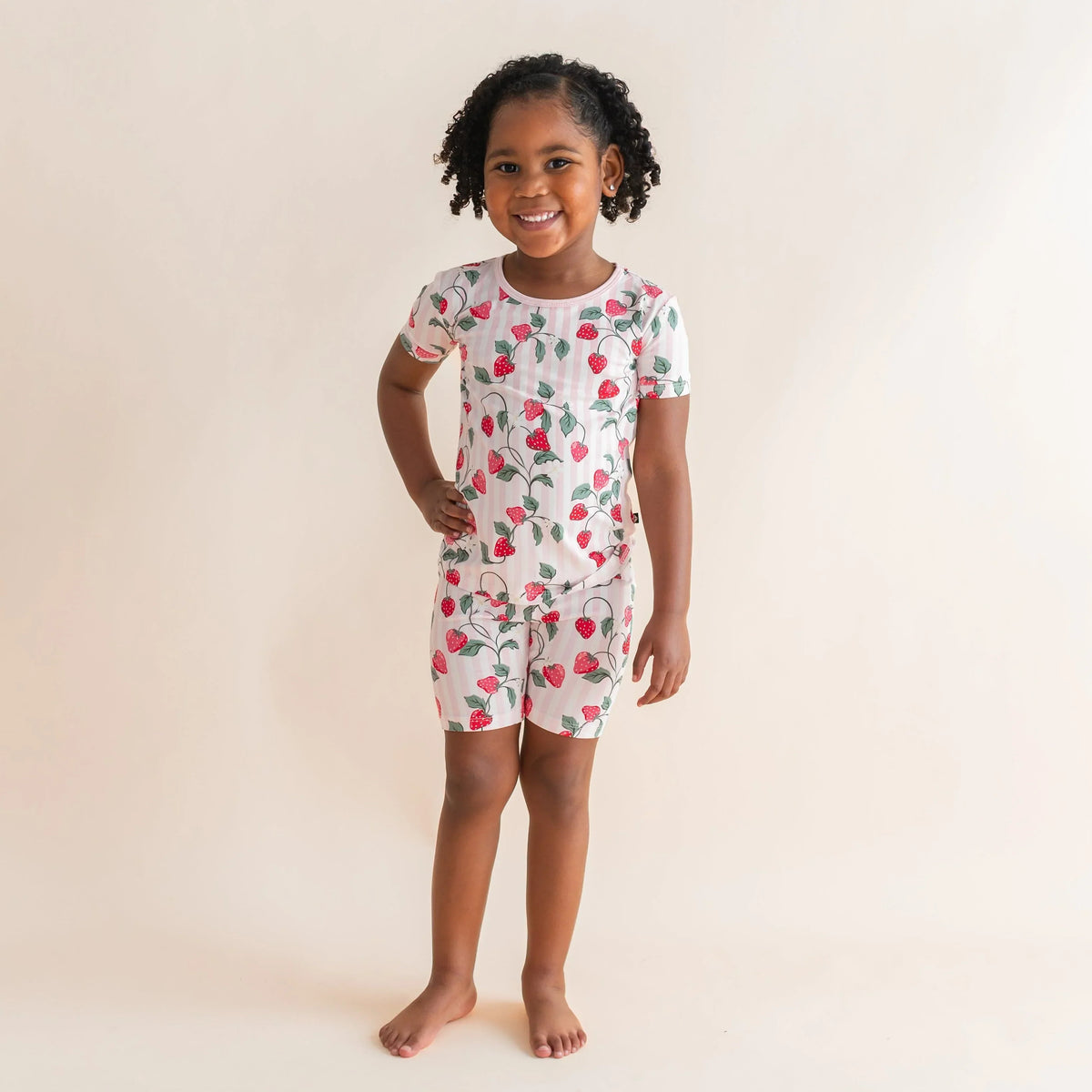 Short Sleeve Pajamas in Strawberry Fields Main image