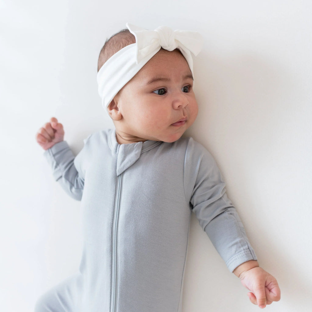 Knotted Bow Headband in Cloud