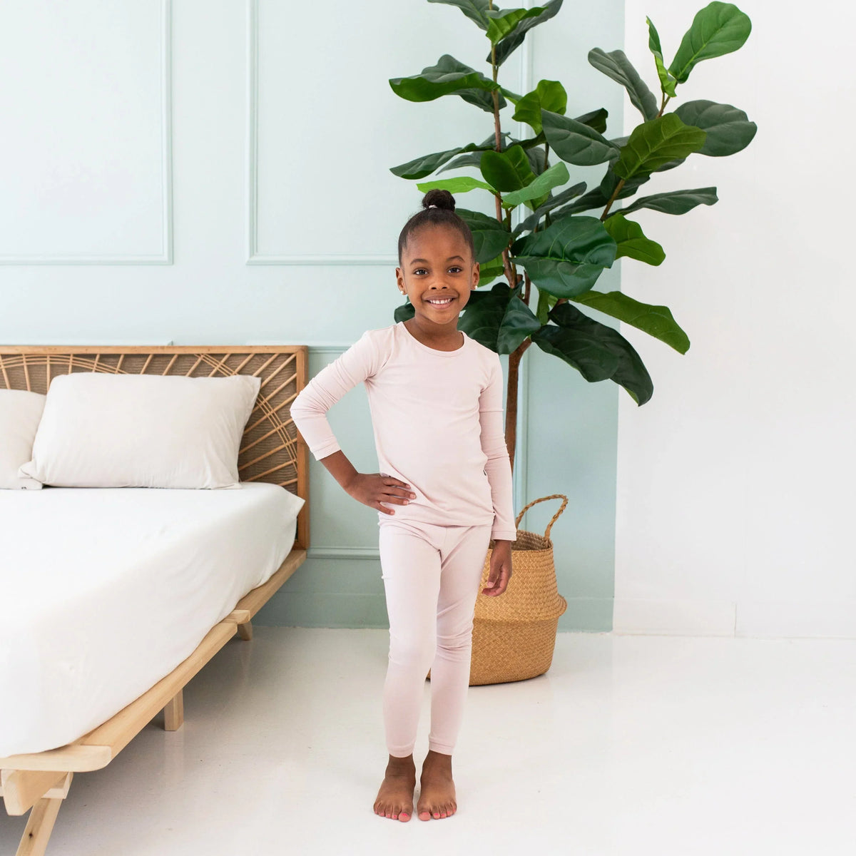 Long Sleeve Pajamas in Blush Main image
