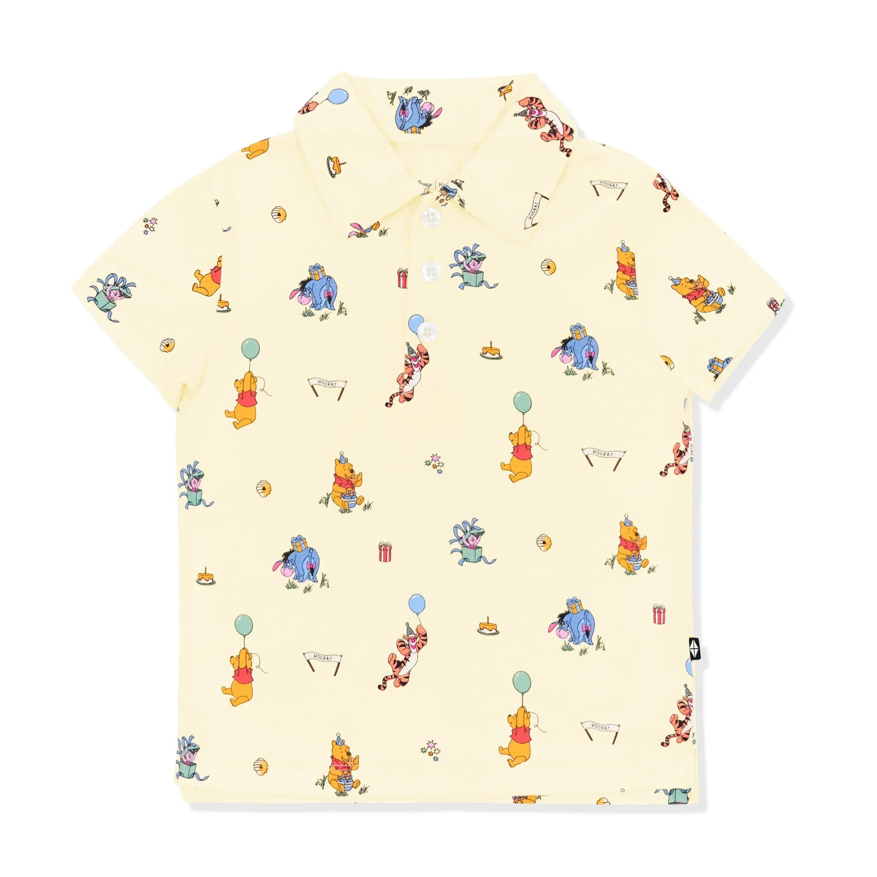 Toddler Short Sleeve Polo in Winnie the Pooh Celebration Secondary image