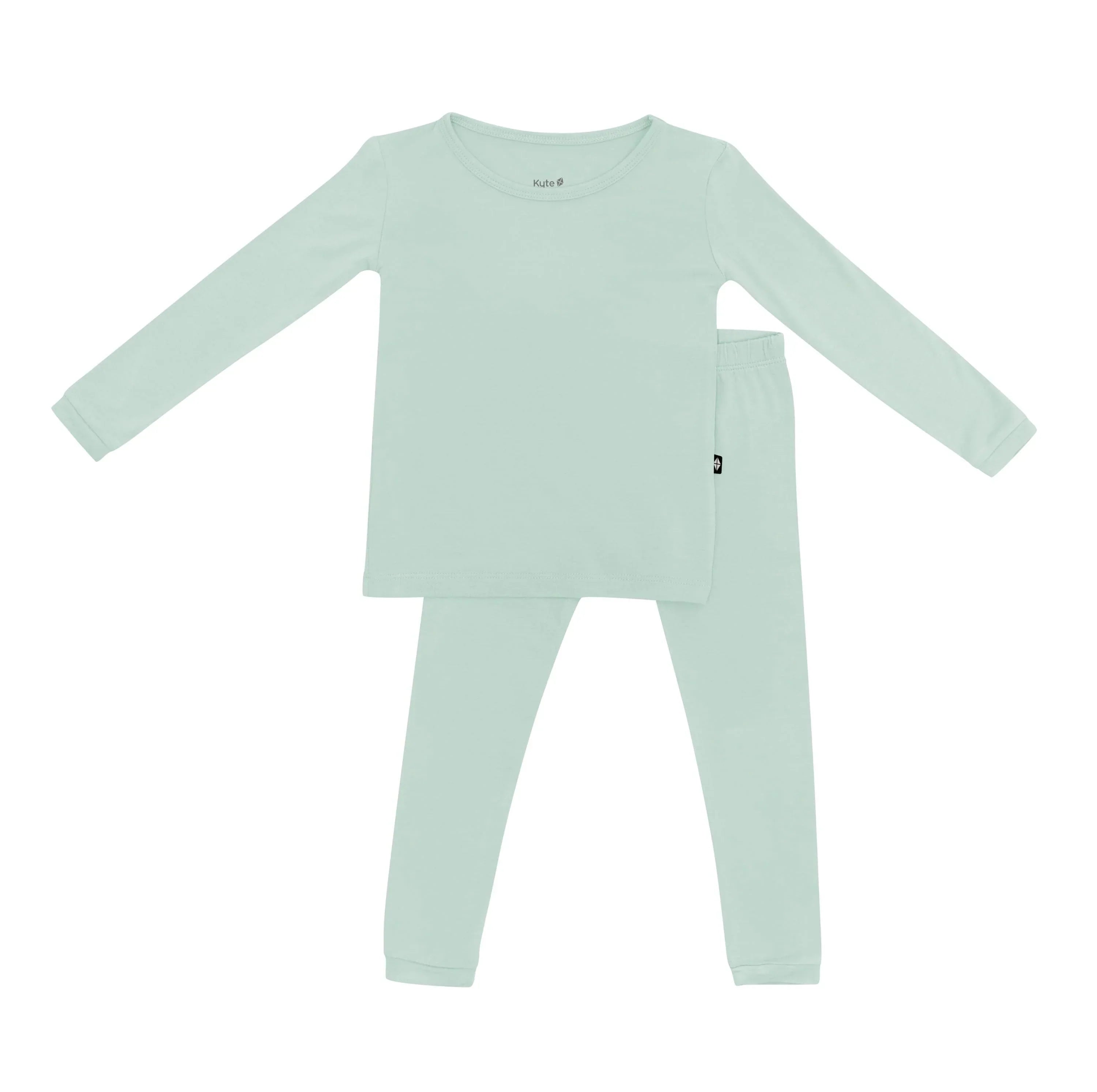 Long Sleeve Pajamas in Sage Secondary image