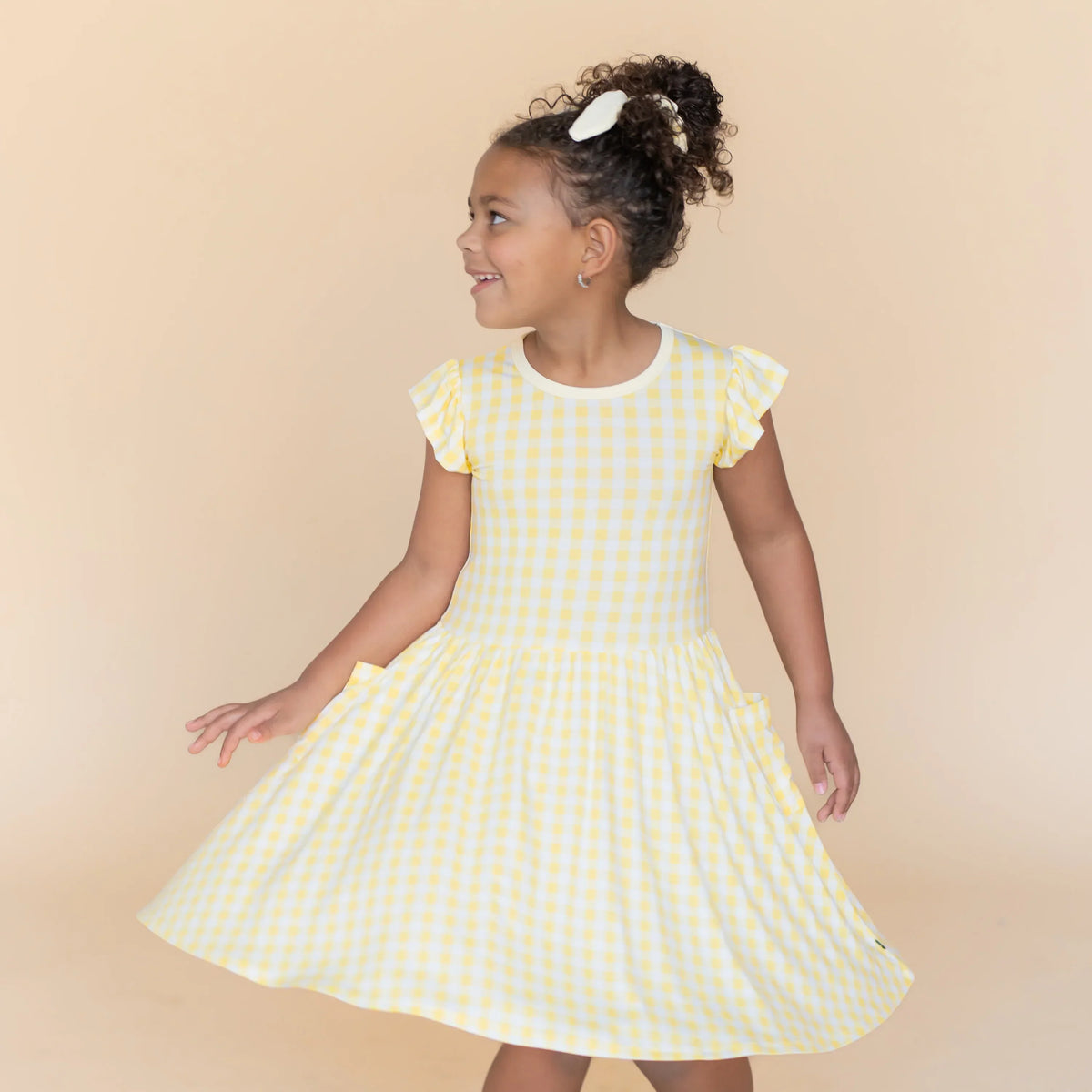 Pocket Dress in Gingham Chamomile Main image