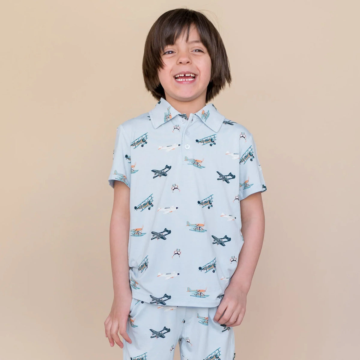 Toddler Short Sleeve Polo in Take Off Main image