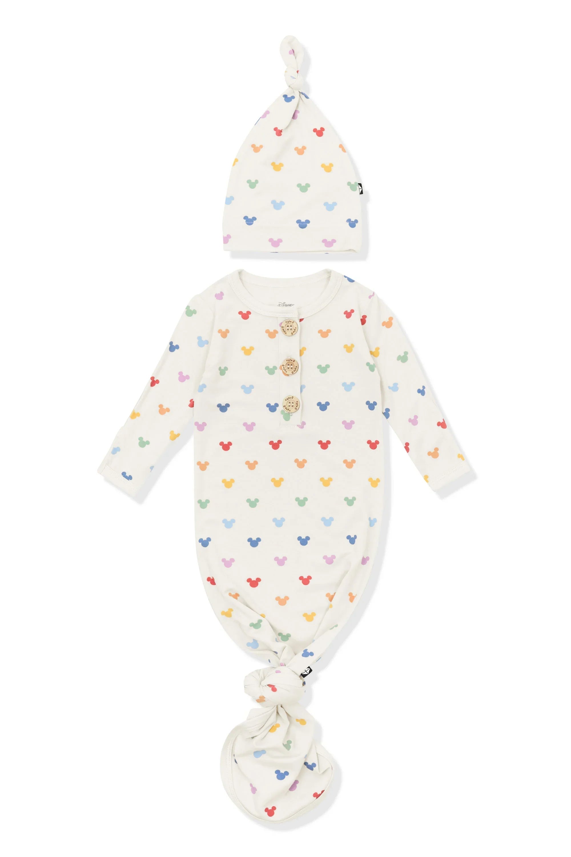 Knotted Gown with Hat Set in Pastel Mickey Mouse Secondary image