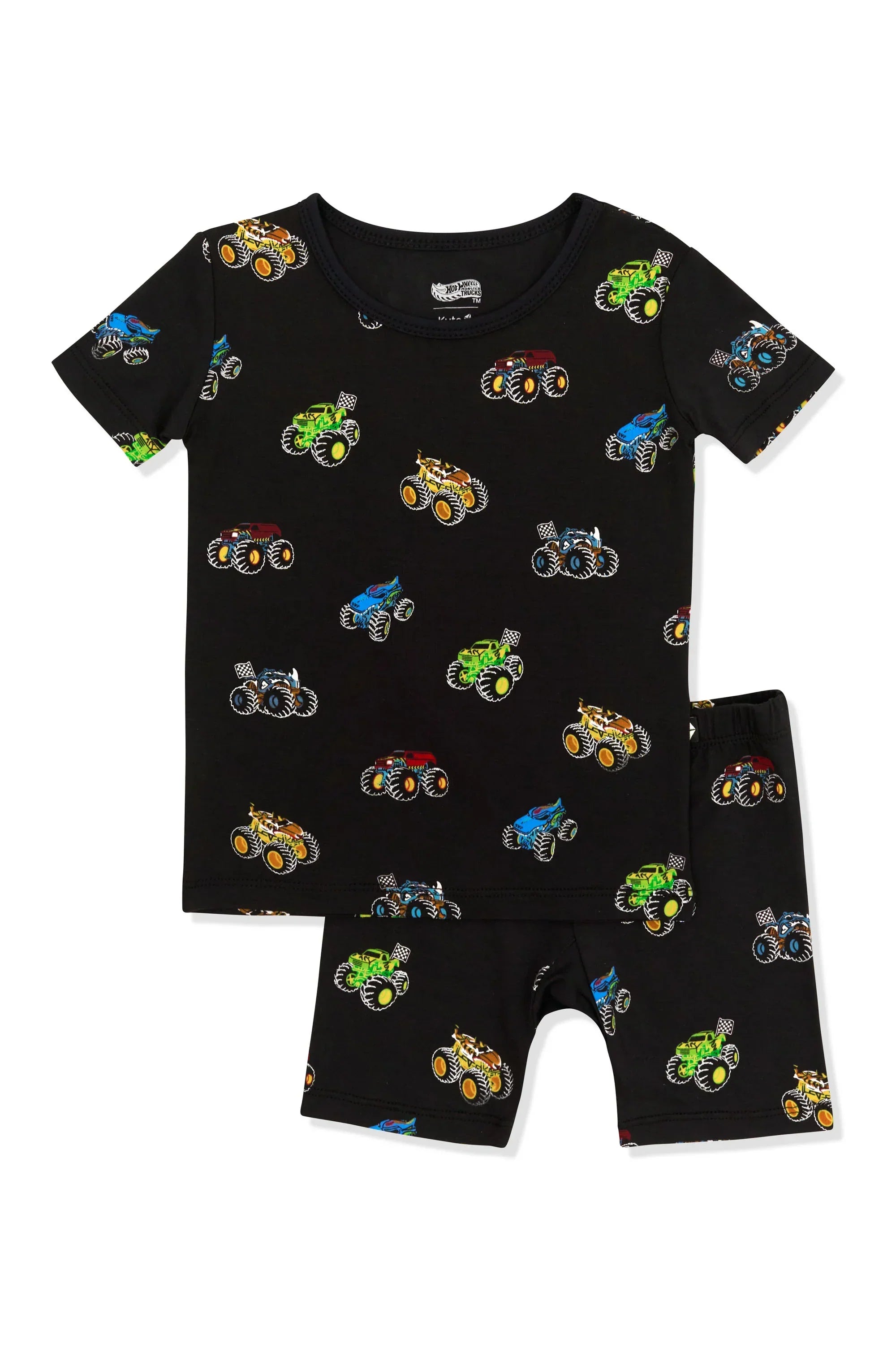 Short Sleeve Pajamas in Monster Truck Secondary image