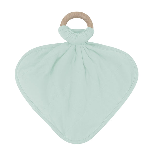 Lovey in Sage with Removable Wooden Teething Ring