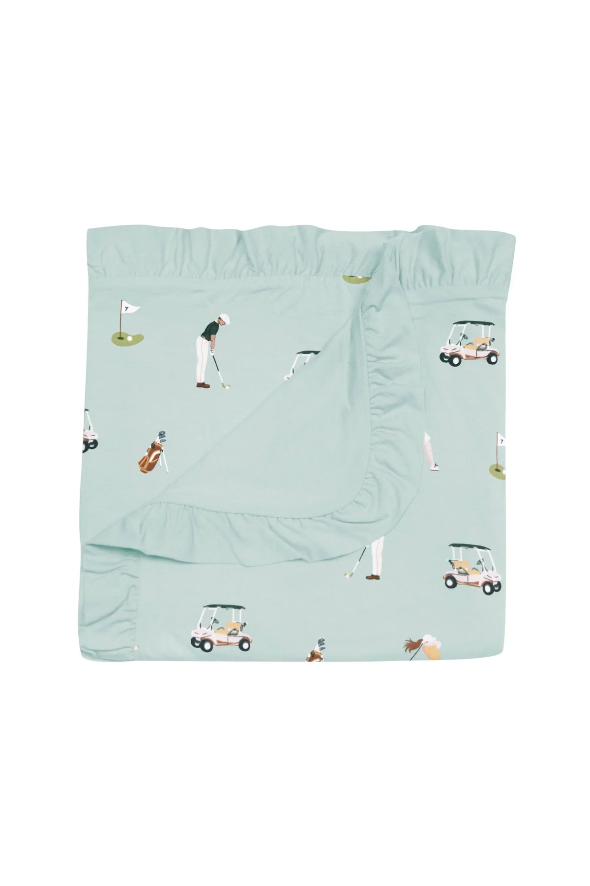 Ruffle Baby Blanket in Golf 0.5 Main image