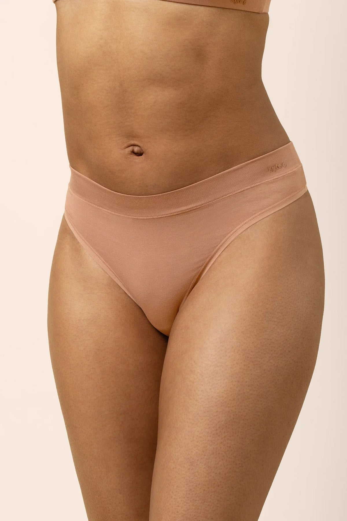 Women's Thong in Latte Main image