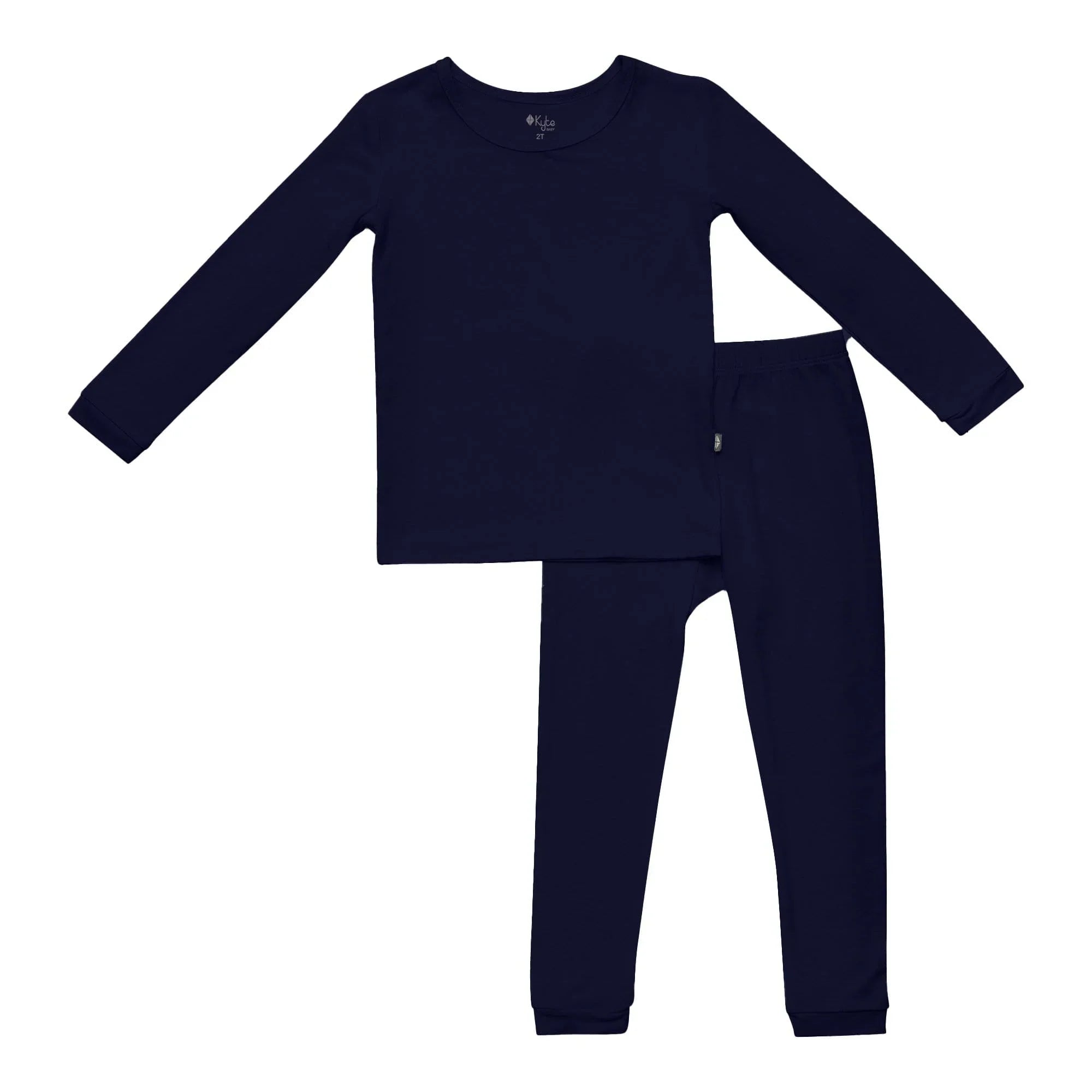 Long Sleeve Pajamas in Navy Secondary image