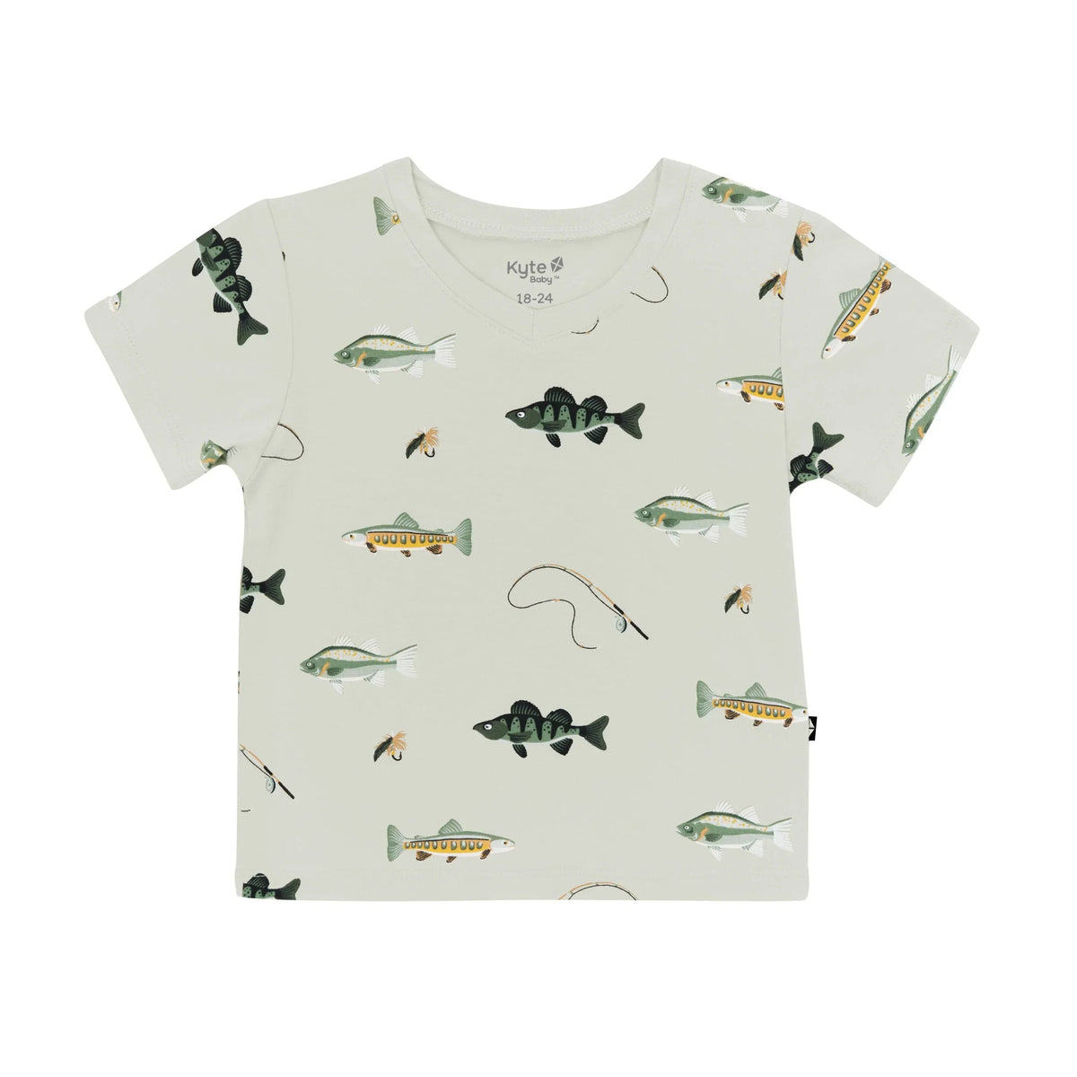 Toddler V-Neck Tee in Fishing Main image
