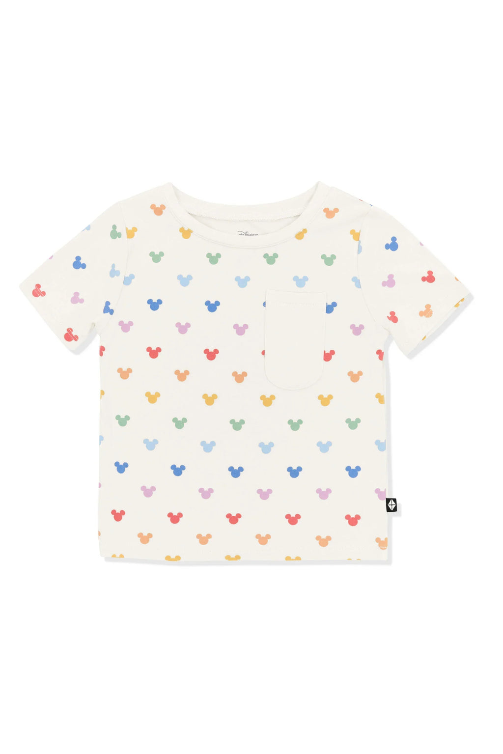 Toddler Crew Neck Tee in Pastel Mickey Mouse