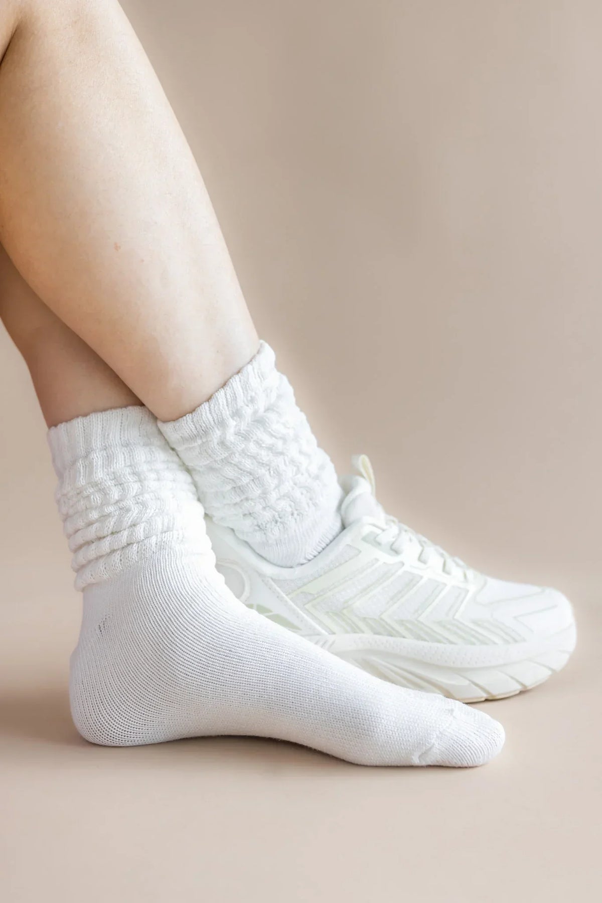 Adult Scrunch Socks in Cloud Main image