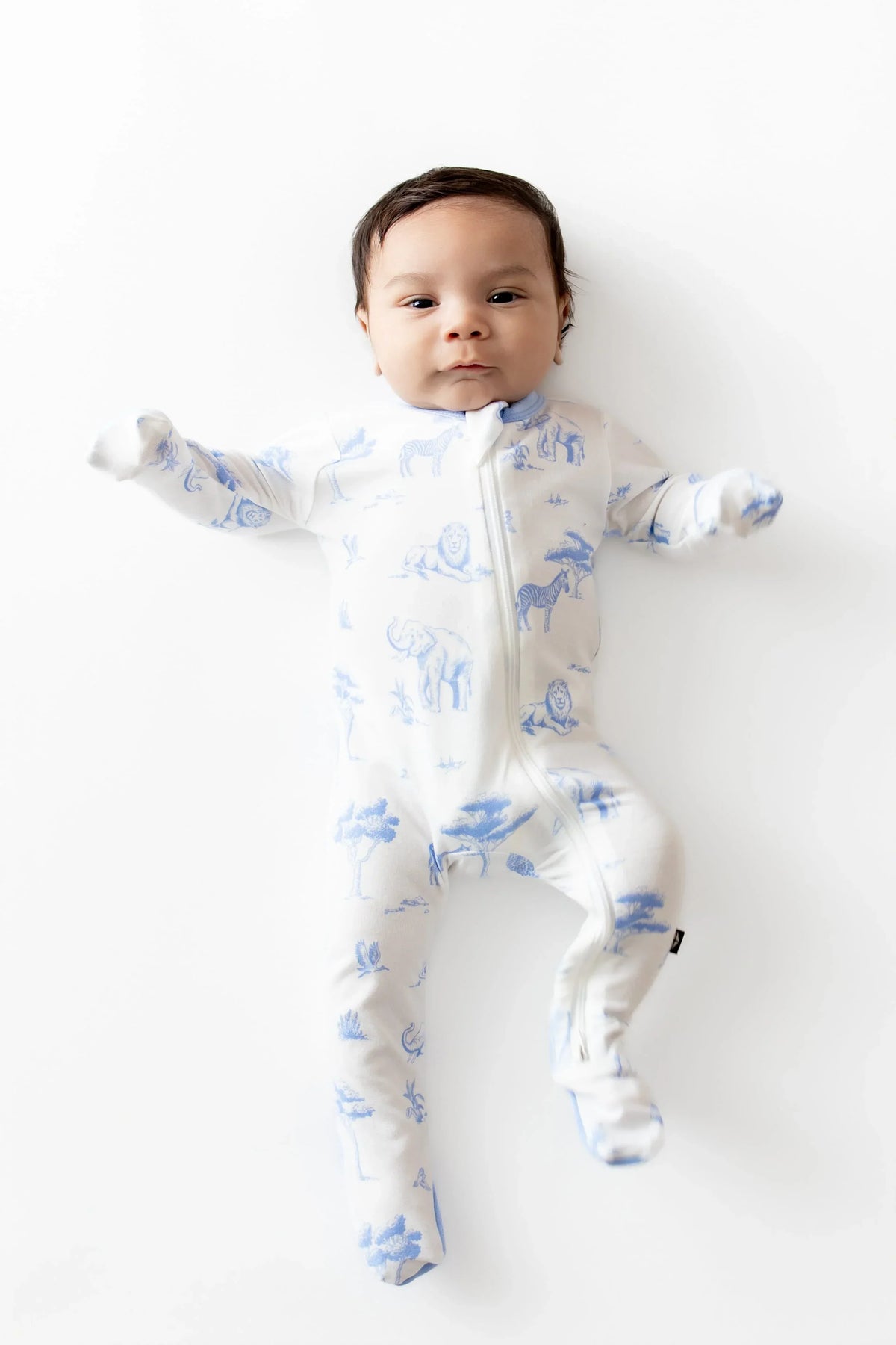 Zippered Footie in Toile Safari Main image