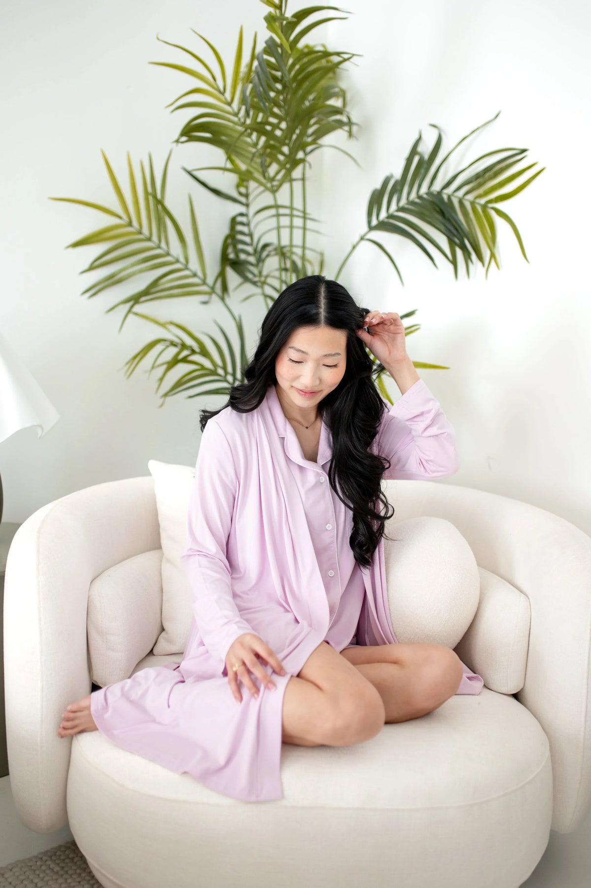 Women's Lounge Robe in Thistle Main image