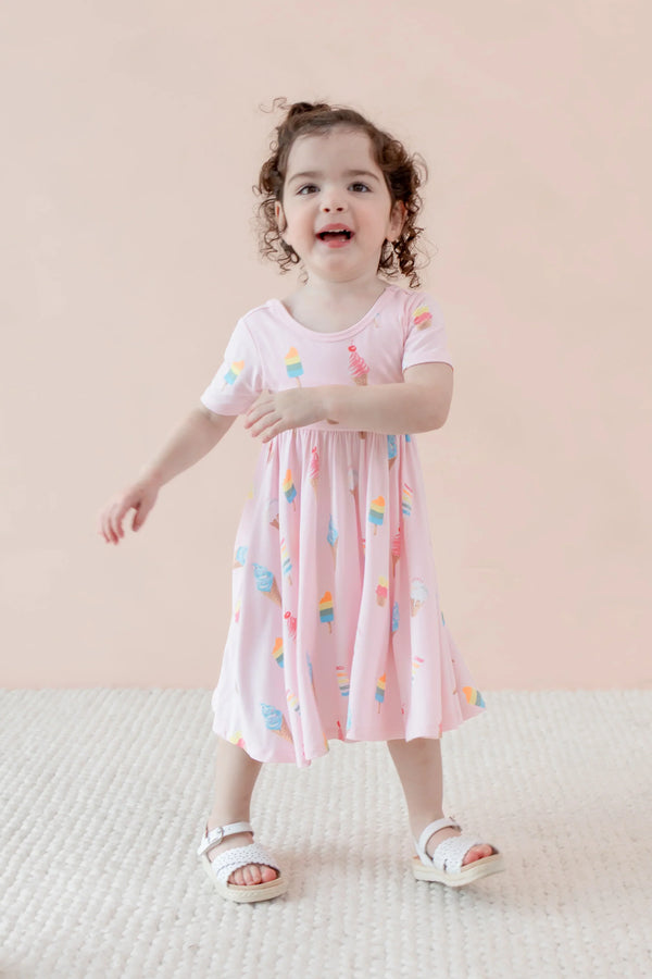 Twirl Dress in Sakura Ice Cream