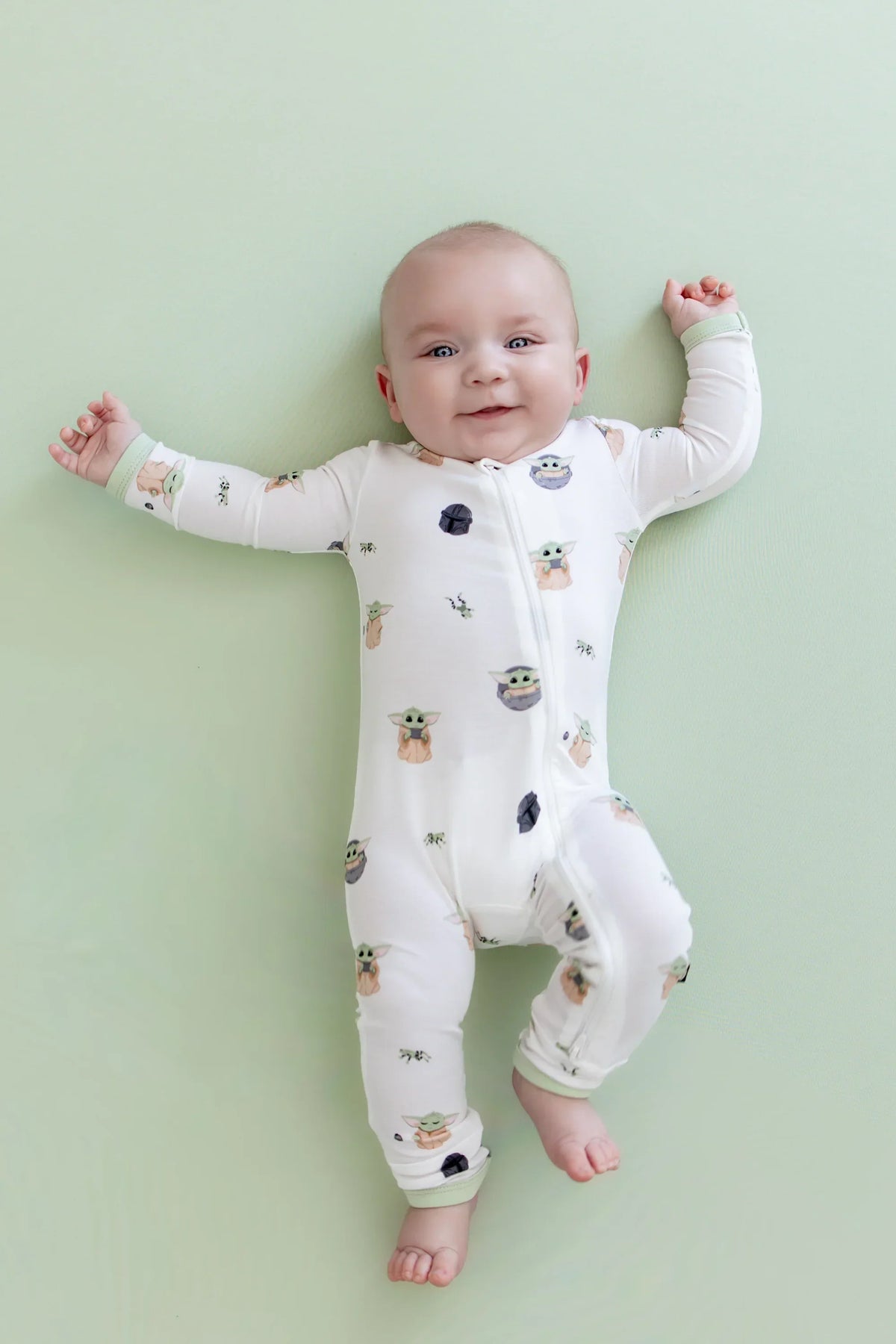 Zippered Romper in Grogu™ Main image