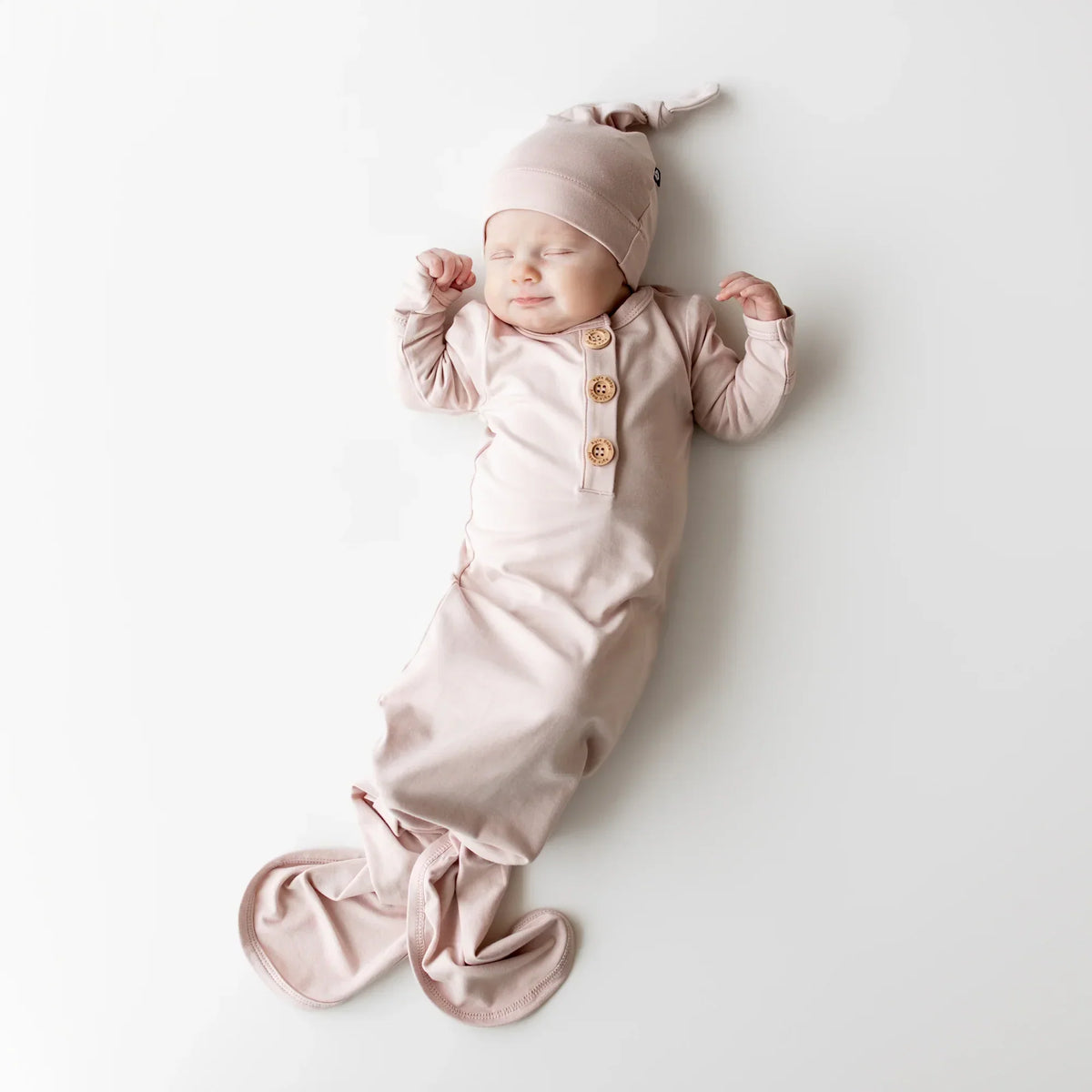 Knotted Gown with Hat Set in Blush Main image