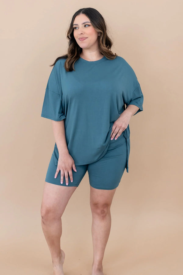 Women’s Biker Short Set in Atlantic