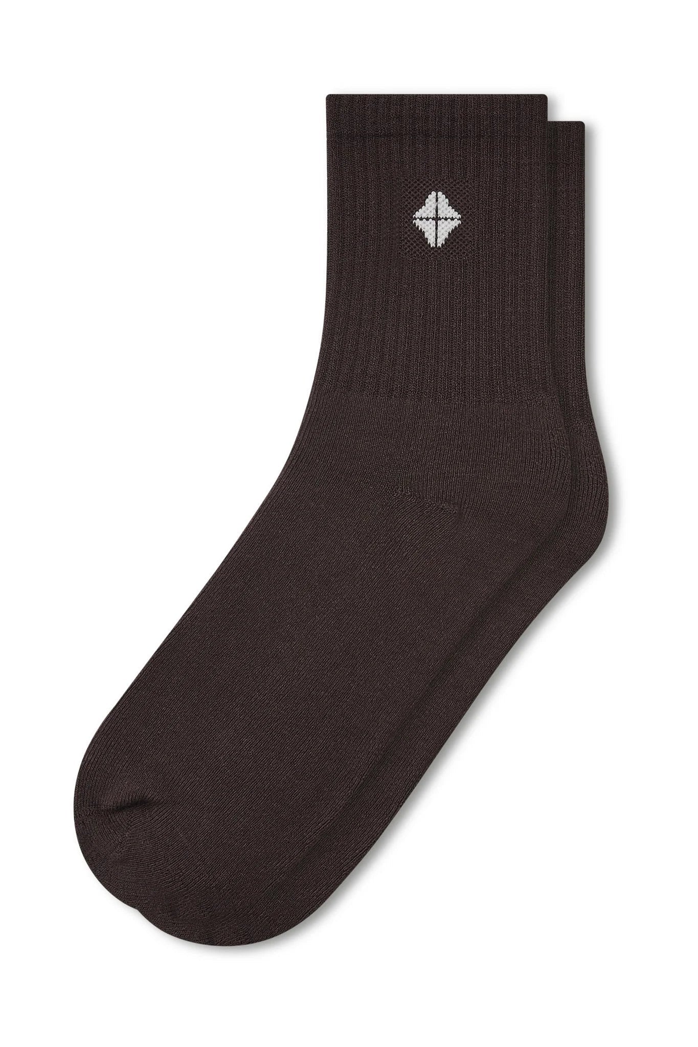 Adult Crew Socks in Espresso Secondary image
