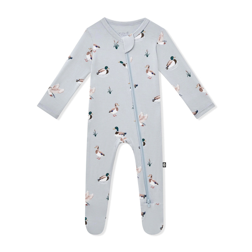 Zippered Footie in Mallard Duck