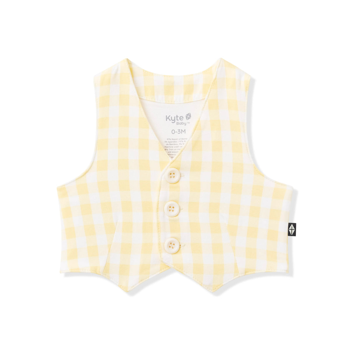 Tuxedo Vest in Gingham Chamomile Main image
