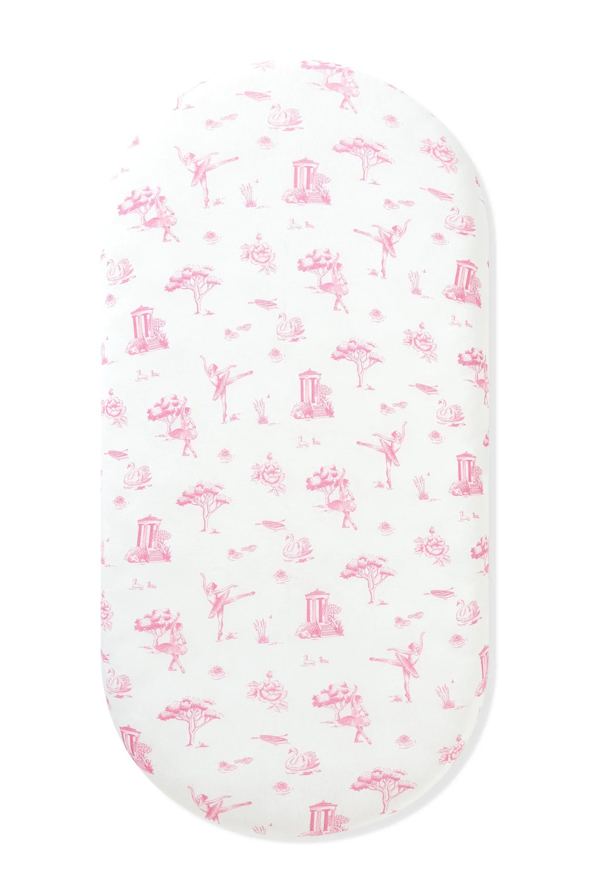 Oval Bassinet Sheet in Toile Ballet Main image